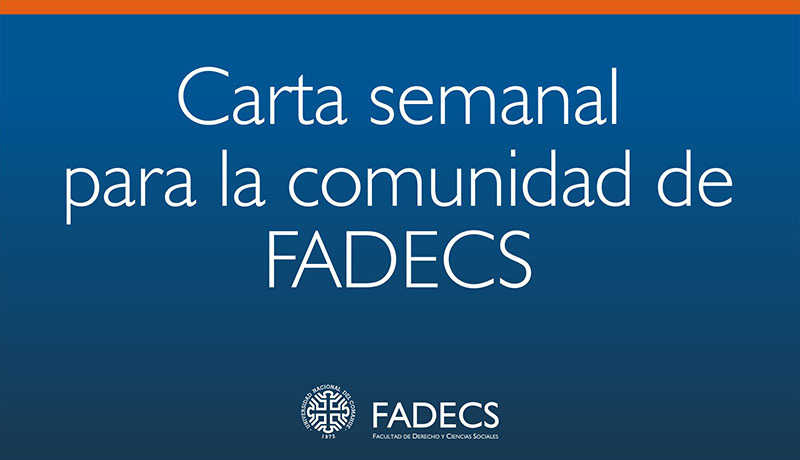 A la comunidad universitaria de la FADECS-UNCo.