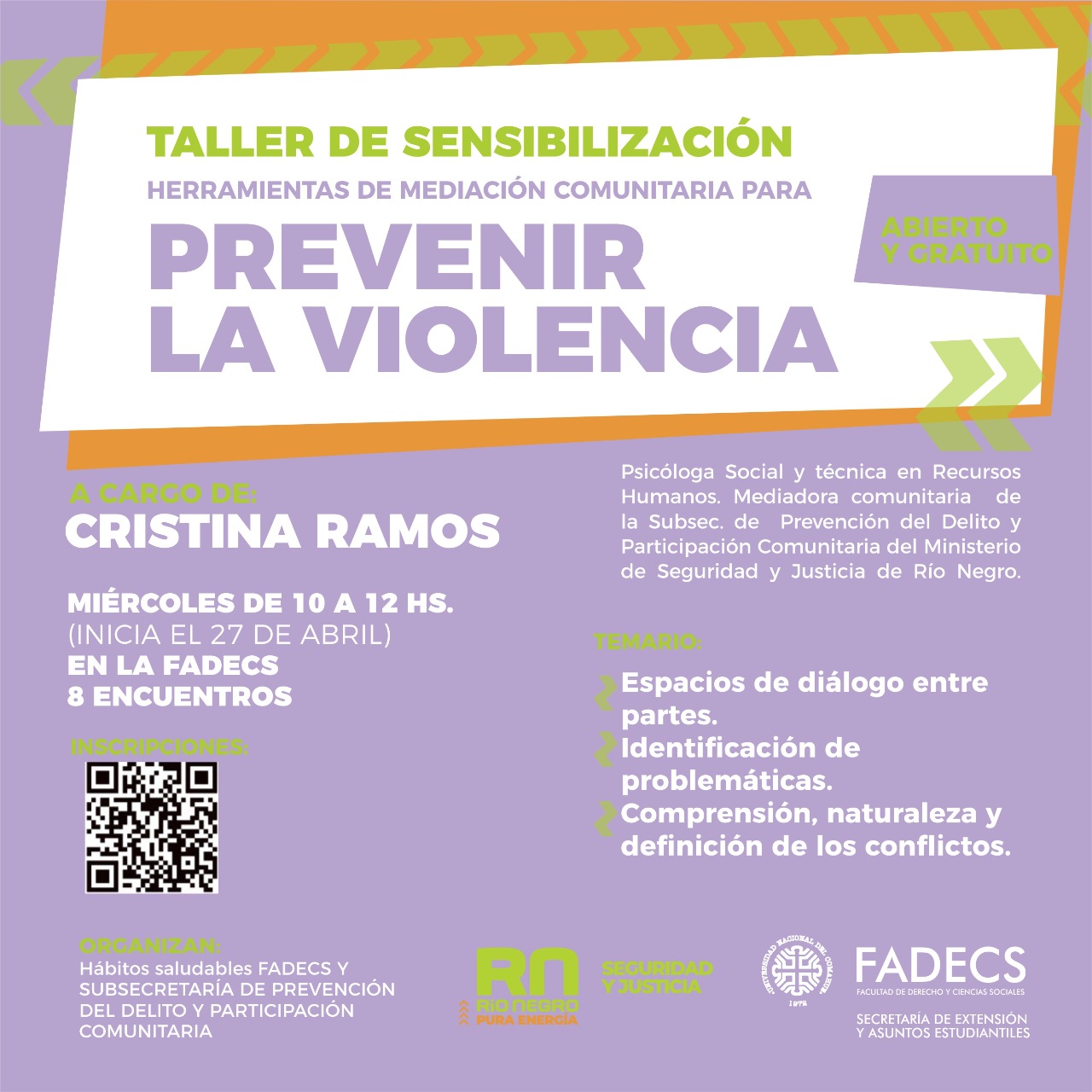 TALLER DE SENSIBILIZACIÓN PARA PREVENIR LA VIOLENCIA