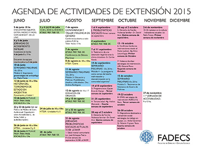 AGENDA DE ACTIVIDADES DE LA SECRETARÍA DE EXTENSIÓN Y ASUNTOS ESTUDIANTILES DE LA FADECS