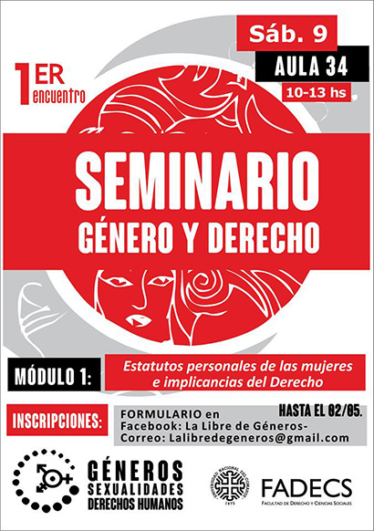 SEMINARIO DE GÉNEROS Y DERECHO EN LA FADECS 