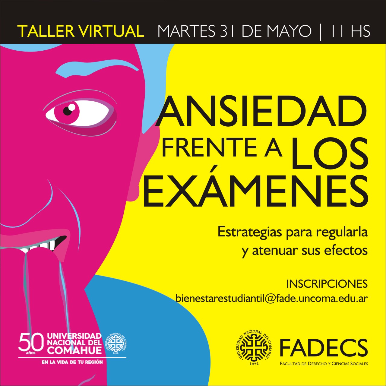 TALLER “ANSIEDAD FRENTE A LOS EXÁMENES”