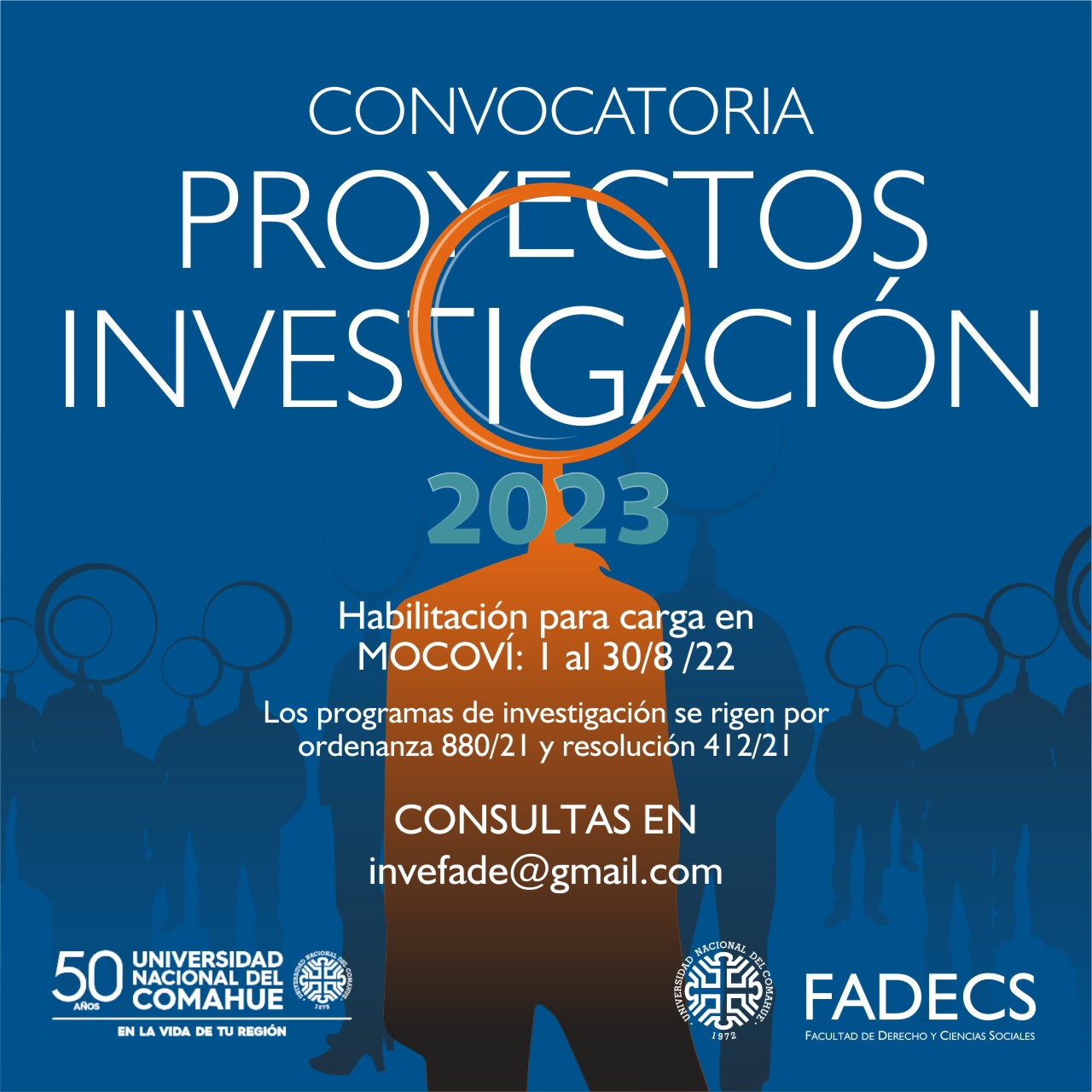 CONVOCATORIA PRESENTACIÓN PROYECTOS INVESTIGACIÓN 2023