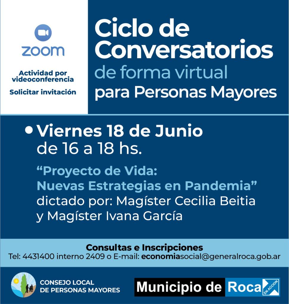 Viernes 18 de junio Conversatorio “Proyecto de Vida: Nuevas Estrategias en pandemia”