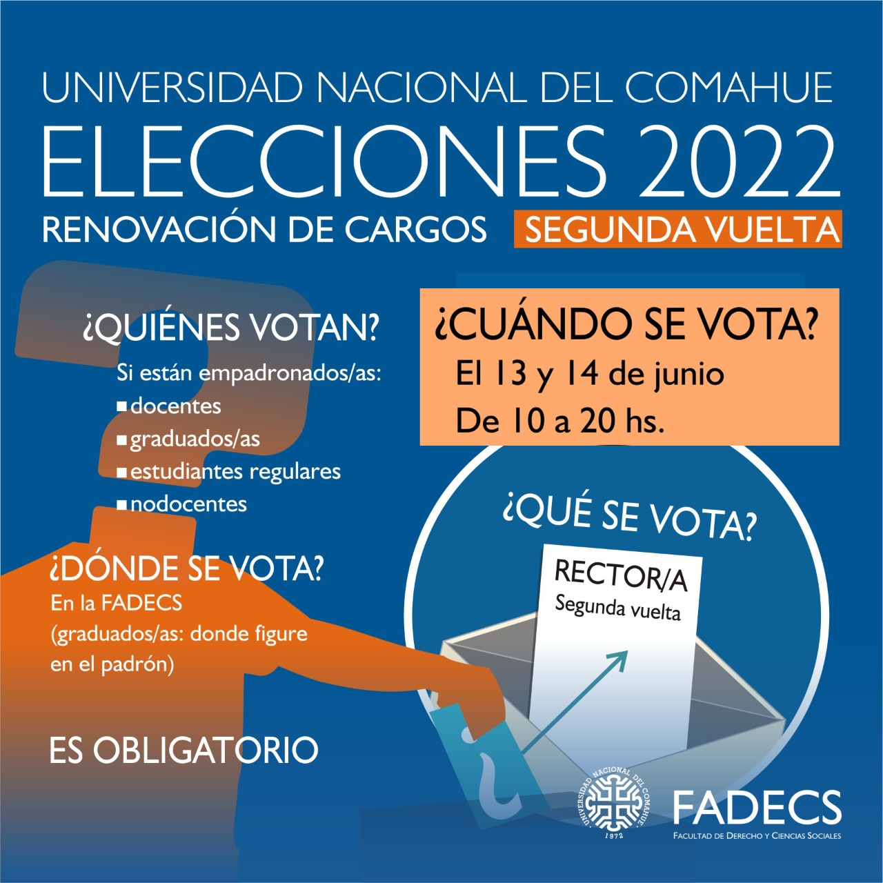 HOY Y MAÑANA SE VOTA EN LA FADECS