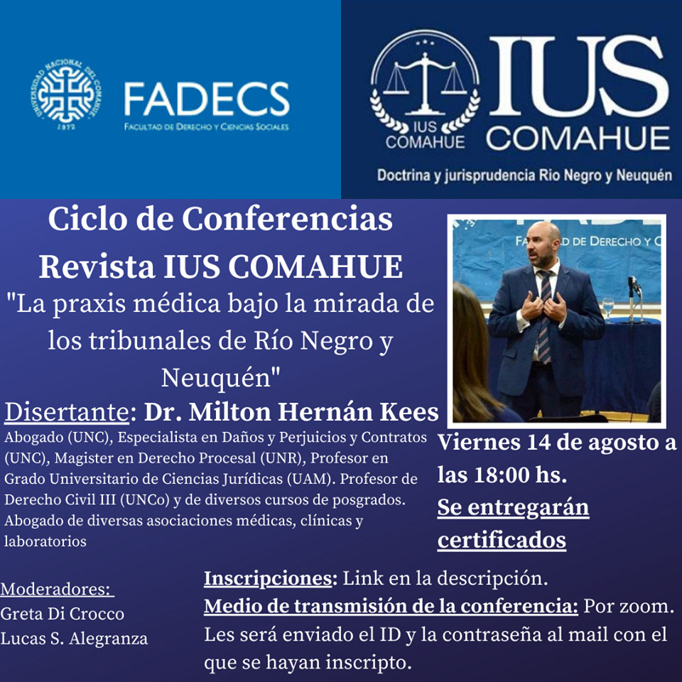 CICLO DE CONFERENCIAS REVISTA IUS COMAHUE