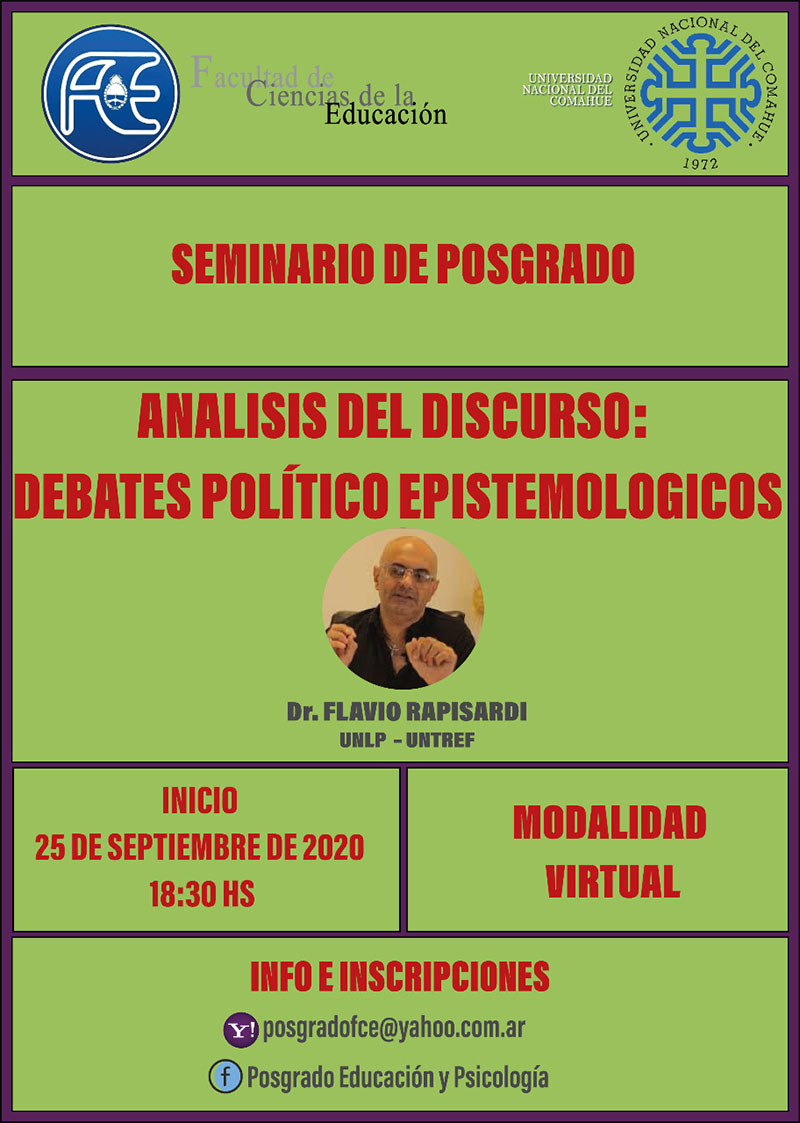 SEMINARIO ANÁLISIS DEL DISCURSO: DEBATES POLÍTICO EPISTEMOLÓGICOS