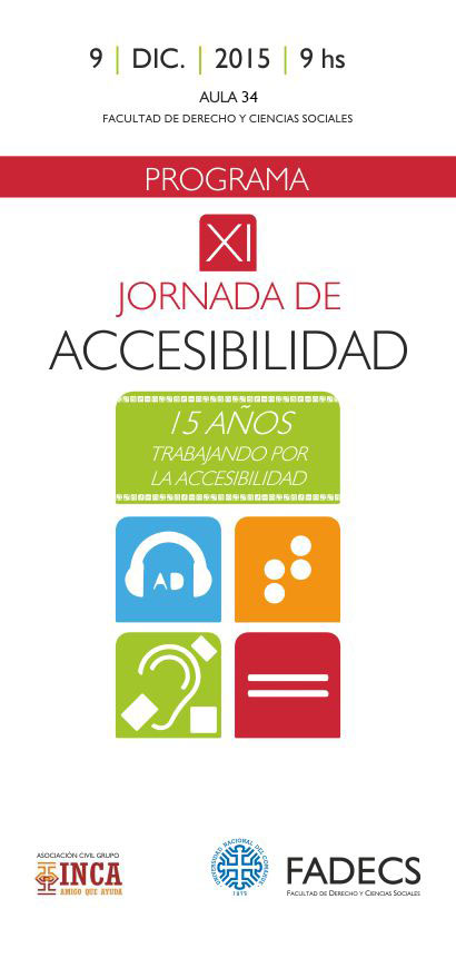 XI JORNADA DE ACCESIBILIDAD EN LA FADECS