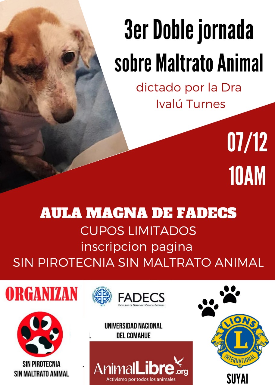 TERCER DOBLE JORNADA SOBRE MALTRATO ANIMAL