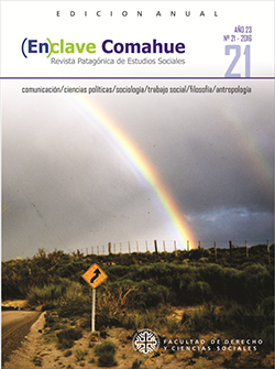 SE PUBLICÓ EL N° 21 DE ( EN)CLAVE COMAHUE. REVISTA PATAGÓNICA DE ESTUDIOS SOCIALES